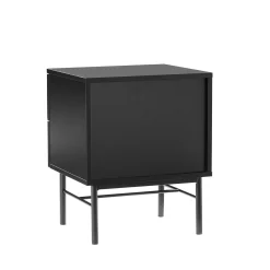 Nattbord HOME4YOU Sequence med 2 skuffer 45x40x55 cm svart