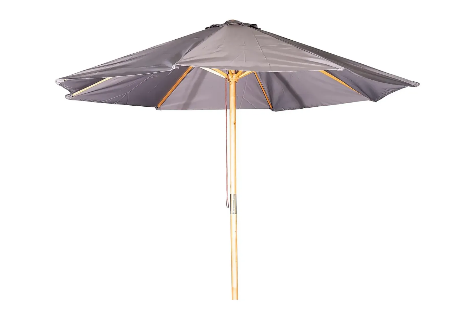 Naxos Parasoll Rund Ø300 cm Svart/Natur