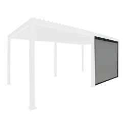 Nedtrekkbar skjerm til paviljong HOME4YOU Mirador-111 hvit/lys grå 4 m