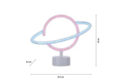 Neon-Saturnus Just Light Dekorativ Lampe