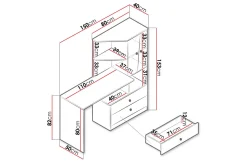 Nero Skrivebord 150 cm