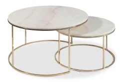 New York Sofabord 80 cm Sett med 2 Rundt