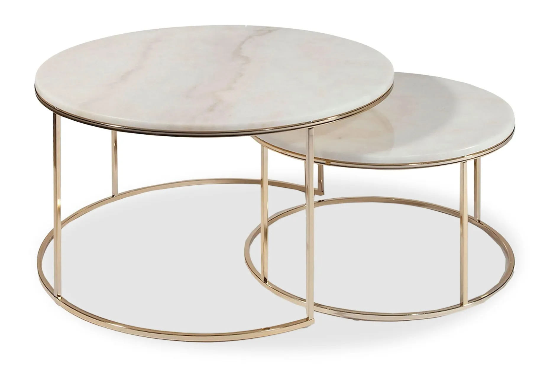 New York Sofabord 80 cm Sett med 2 Rundt