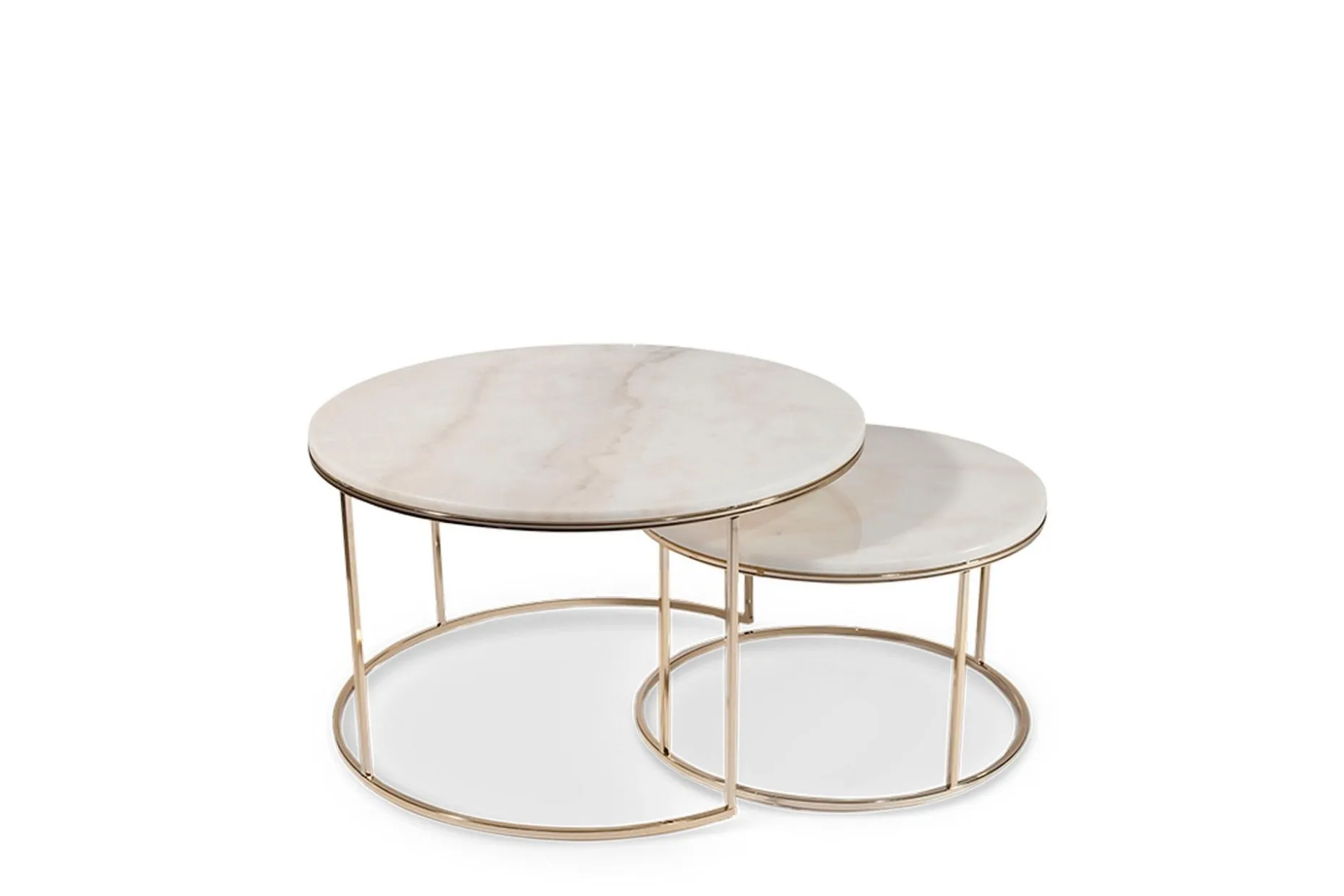 New York Sofabord 80 cm Sett med 2 Rundt
