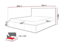 Nieres Oppbevaringsseng 140x200 cm