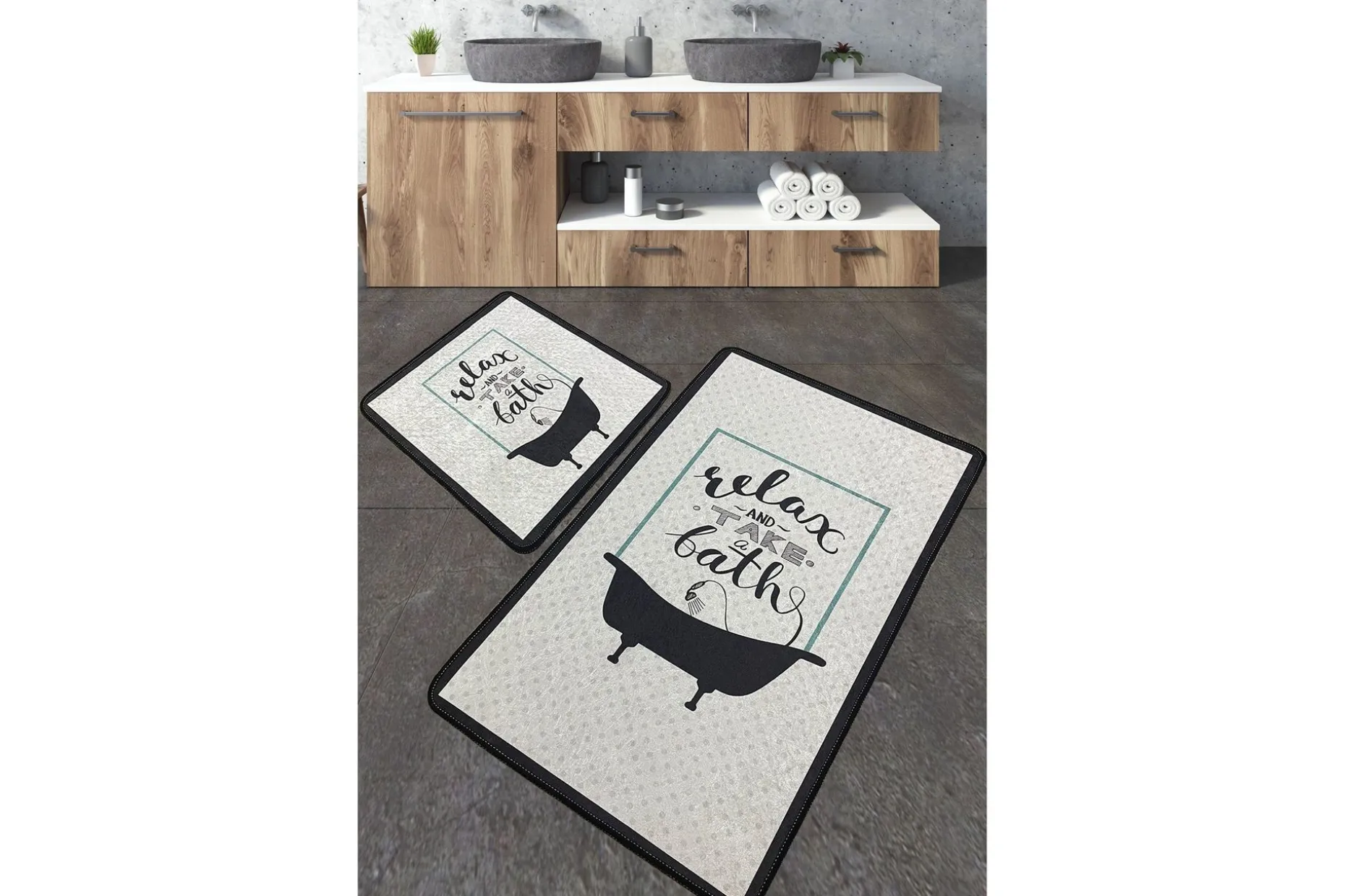 Nikhat Baderomsmatte 60x100 cm Rektangulær