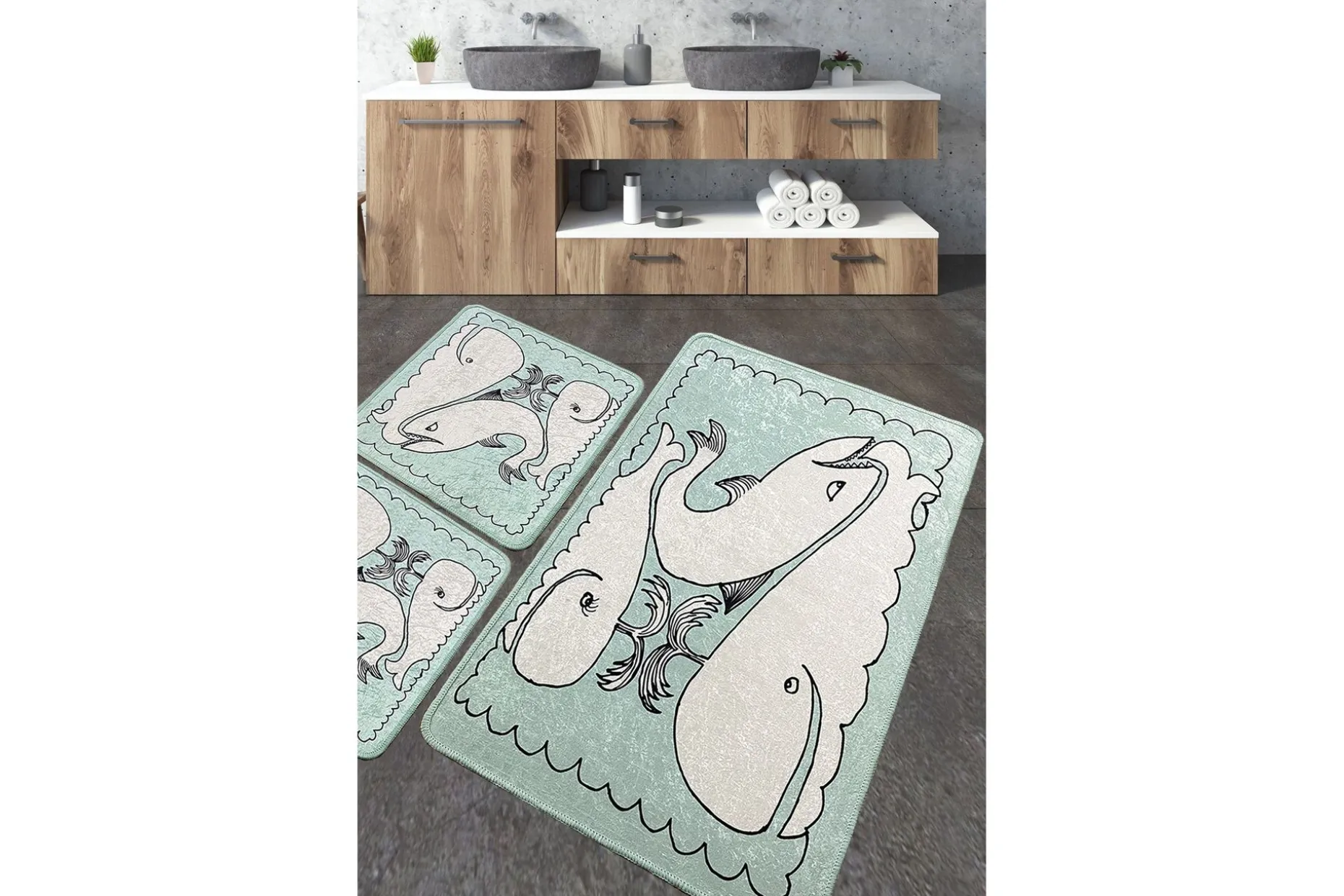 Niku Baderomsmatte 60x100 cm Rektangulær