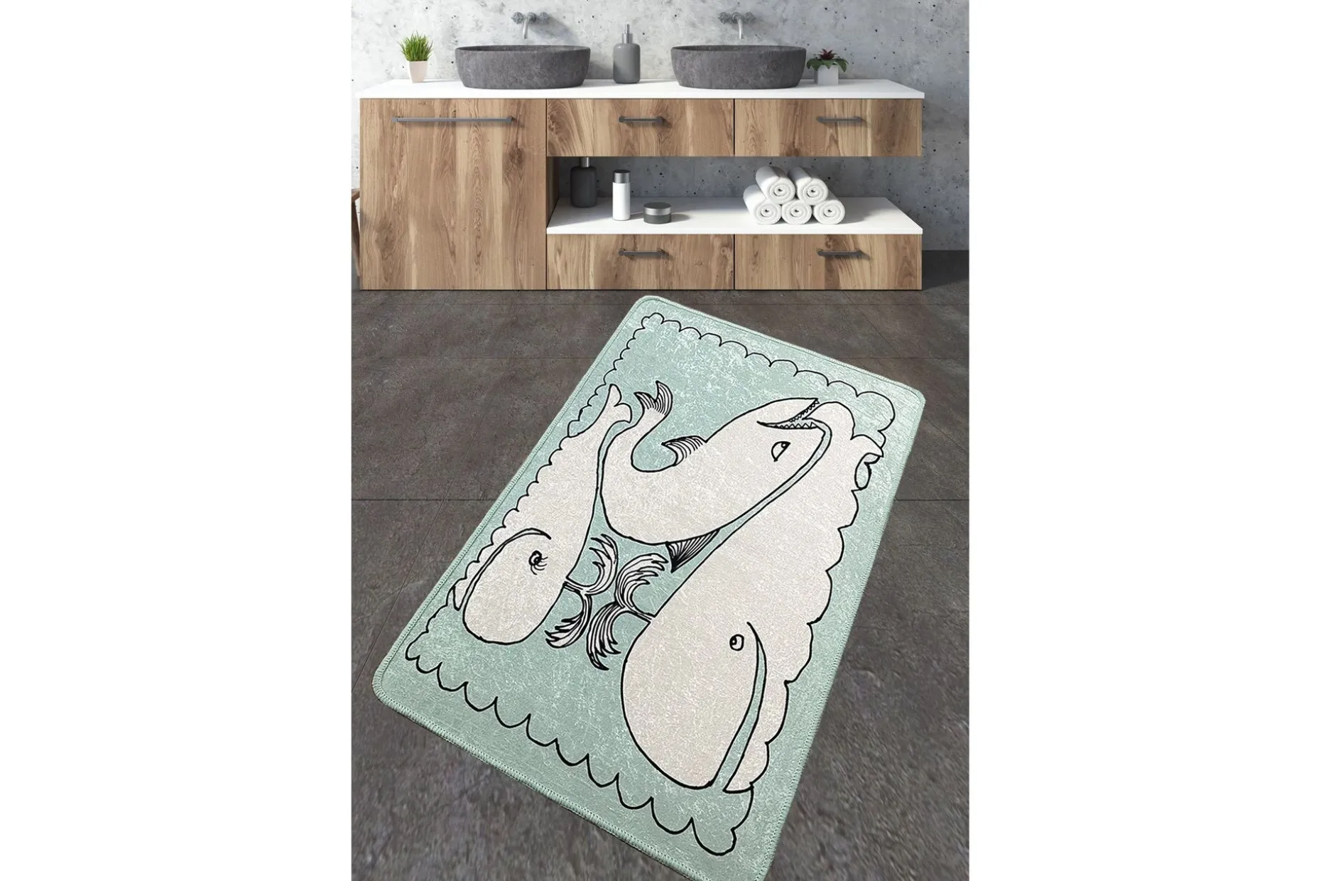 Niku Baderomsmatte 70x120 cm Rektangulær