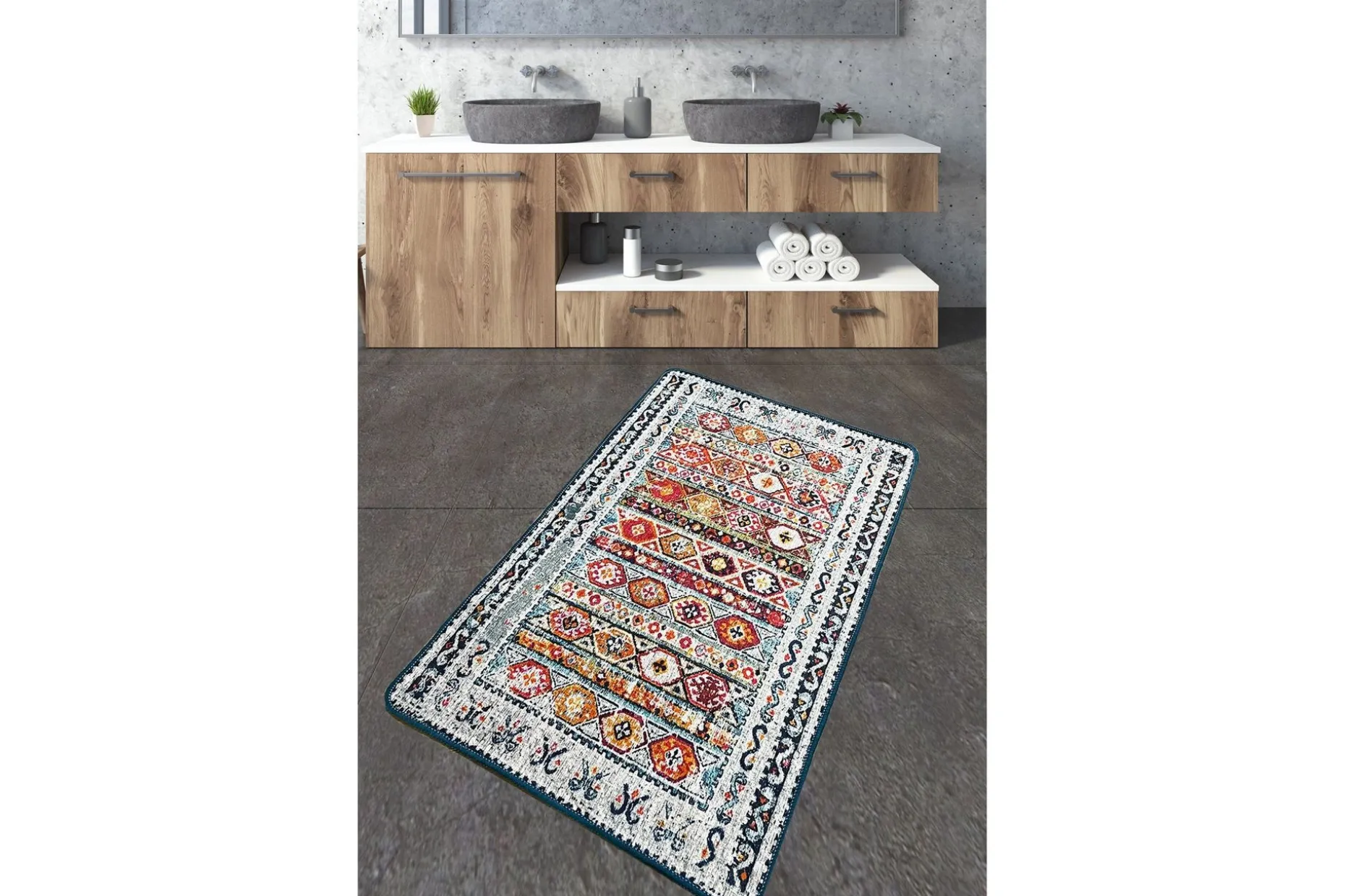 Nini Baderomsmatte 70x120 cm Rektangulær