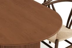 Noira Oval Spisegruppe 220 cm Valnøtt med 6 Dastoori Spisestoler