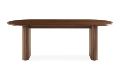 Noira Ovalt Spisebord Valnøtt 220 cm Ribbet