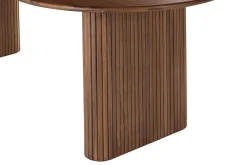 Noira Ovalt Spisebord Valnøtt 220 cm Ribbet