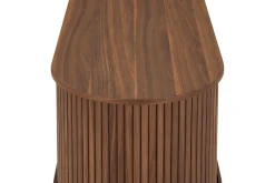 Noira Oval TV-benk Valnøtt 150x45 cm Ribbet