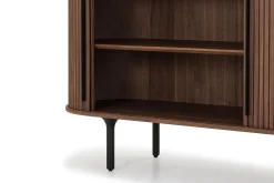 Noira Smalt Sideboard Ribbet Valnøtt 150x45 cm