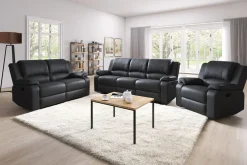 Norbo Liten Reclinersofa 2-seter Kunstskinn - Fällbar sofa - Kinosofa