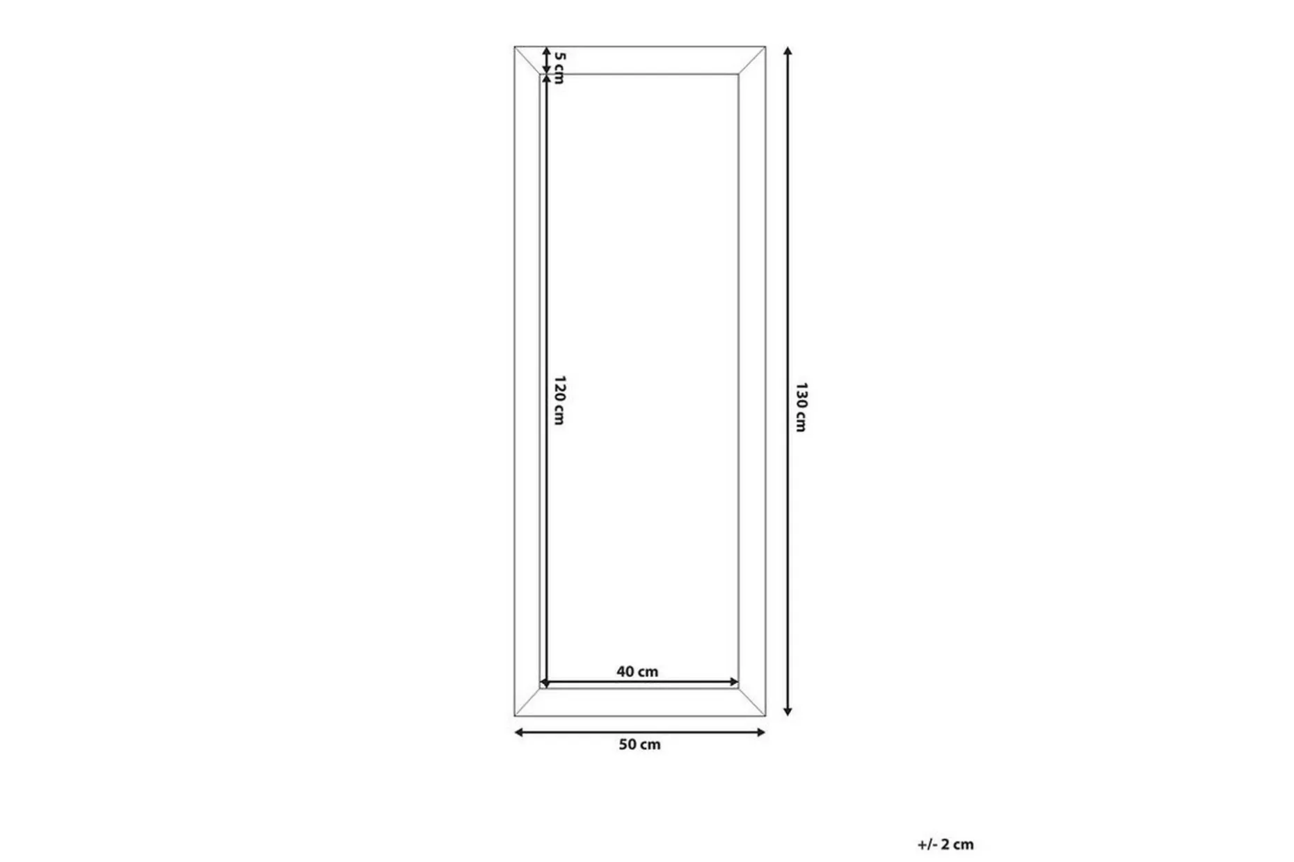 Norelia Speil 50x130 cm