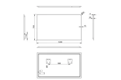 Norrbyn Baderomsspeil 70 cm LED-Lys