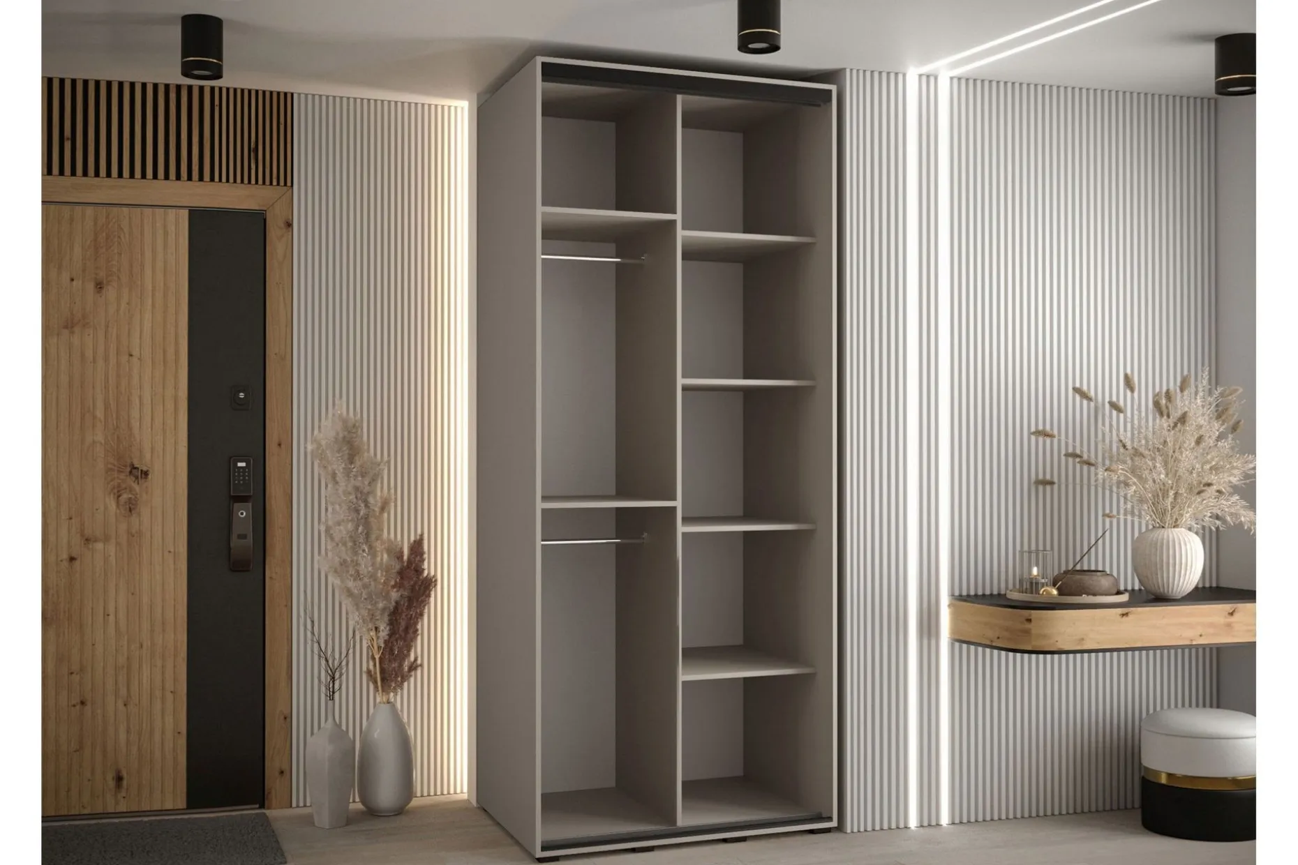 Norrebon Garderobe med Speil 100x235 cm