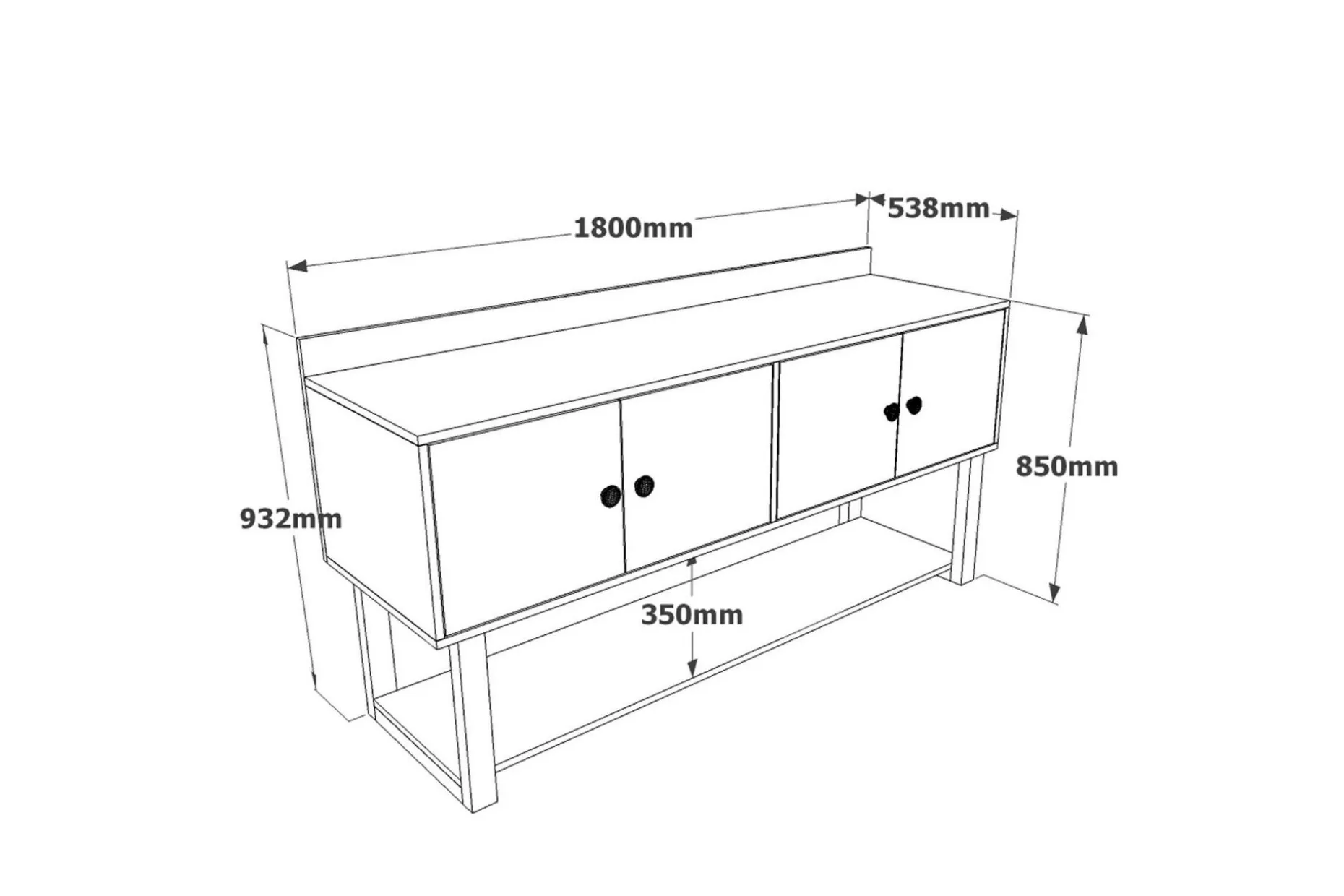 Numandro Avlastningsbord 180 cm