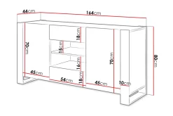 Oberting Kommode 164x44 cm