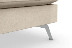 Ocean Lyx 6-seters Høyrevendt U-formet Sofa med Divan og Sjeselong + Fotskammel i Fløyel