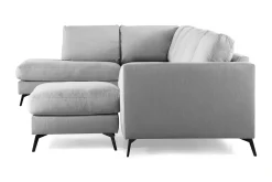 Ocean Lyx 6-seters Venstrevendt U-formet Sofa med Divan og Sjeselong + Fotskammel i Stoff