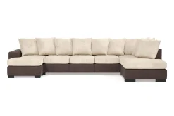 Ocean 5-seters Høyrevendt U-formet Large Sofa med Divan og Sjeselong i Manchester