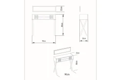 Ocotla Kommode 90x32 cm Skuff