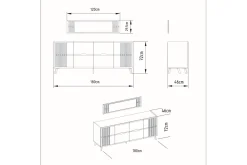 Ocotla Sidebord 180 cm