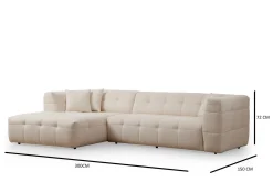 Octavian Sofa med Sjeselong 5-seter