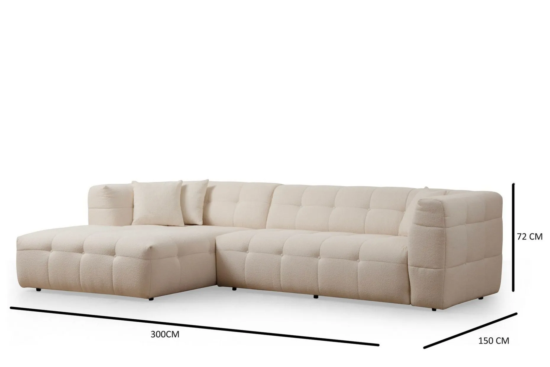 Octavian Sofa med Sjeselong 5-seter