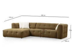 Octavian Sofa med Sjeselong 5-seter