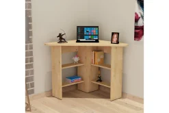 Oderzo Hjørneskrivebord 80 cm med Oppbevaringshyller