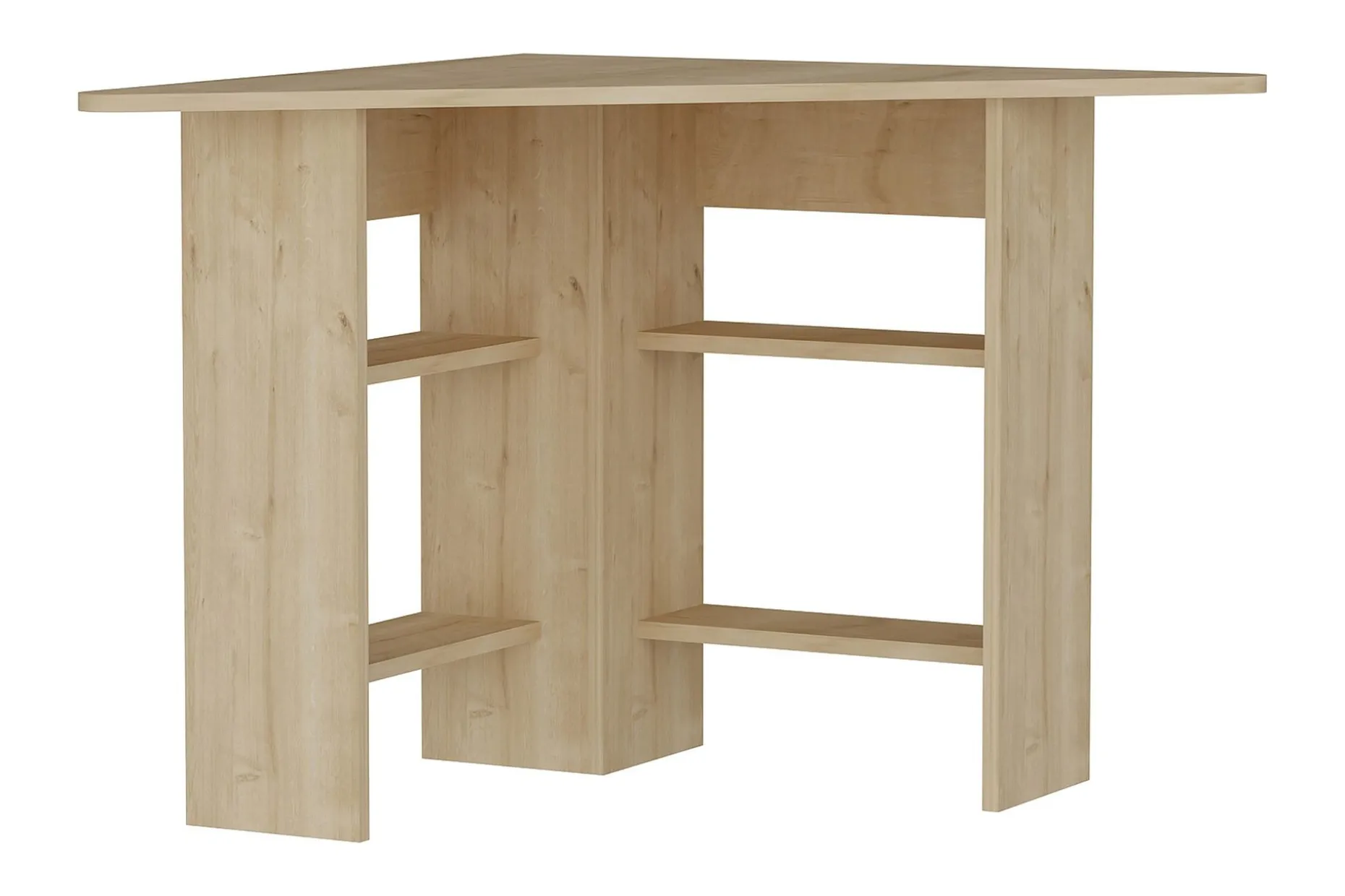 Oderzo Hjørneskrivebord 80 cm med Oppbevaringshyller