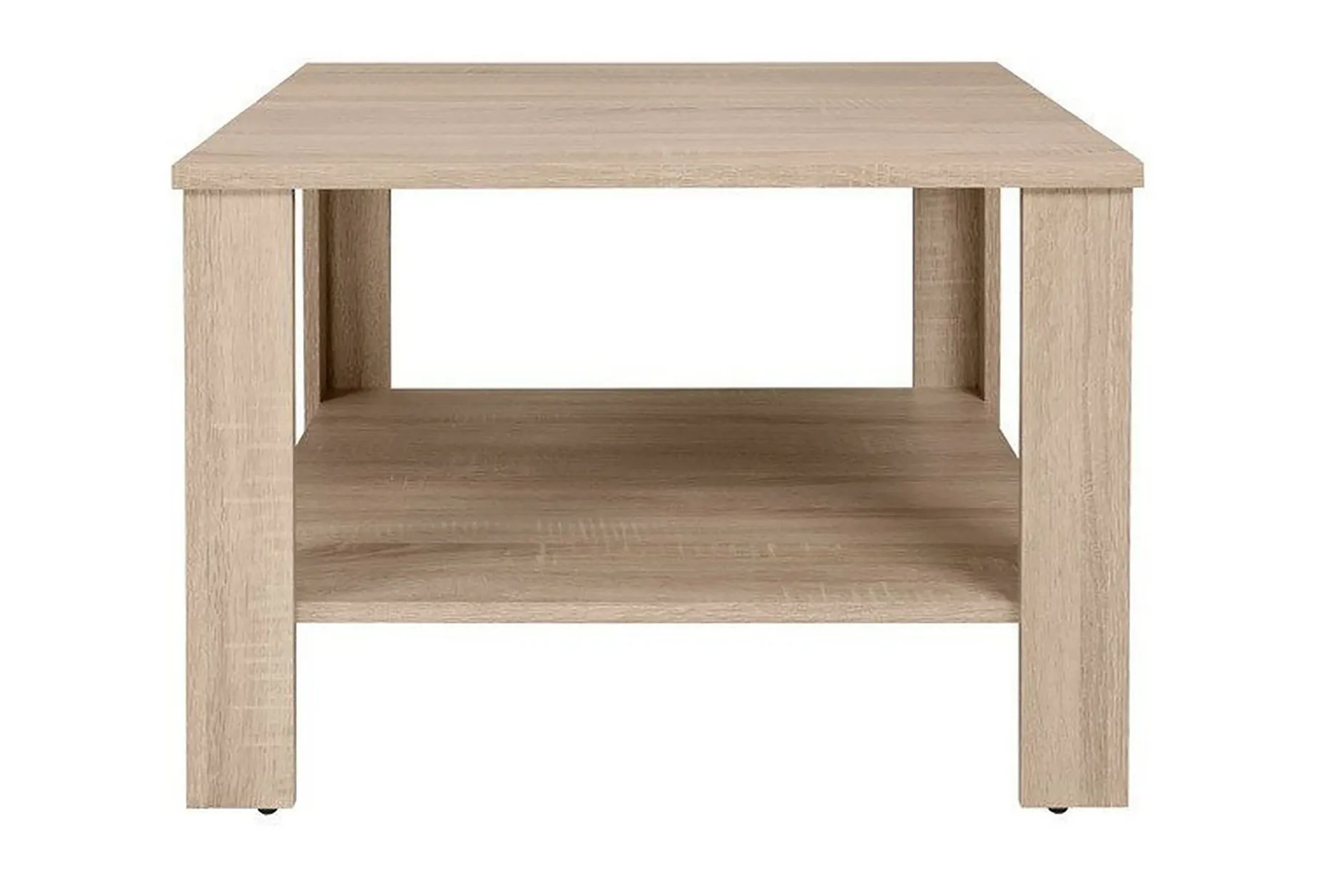 Odettie Sofabord 68 cm med Oppbevaring Hylle Lys Eik