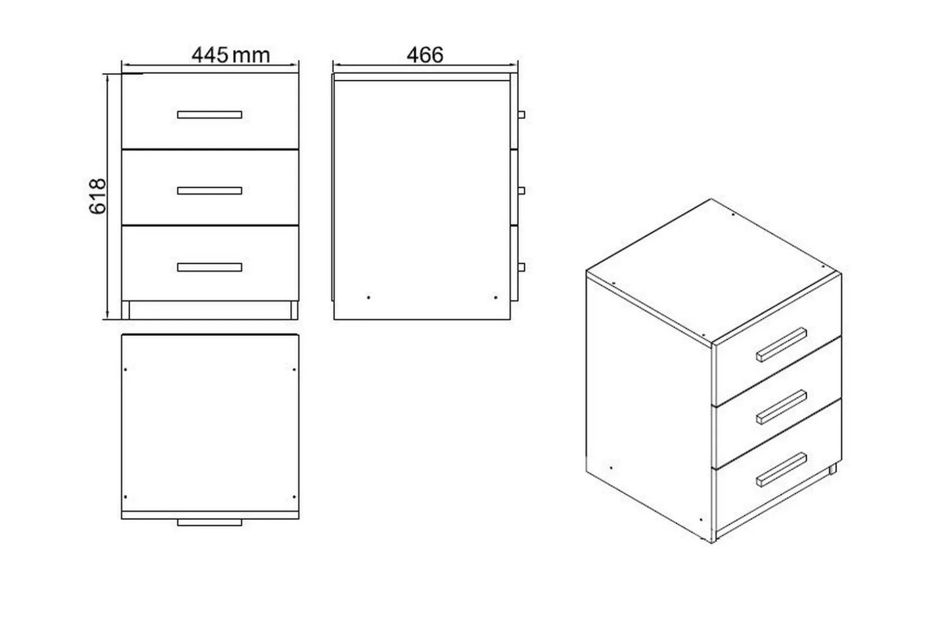 Okani Skrivebord 140 cm med oppbevaring og fotskammel