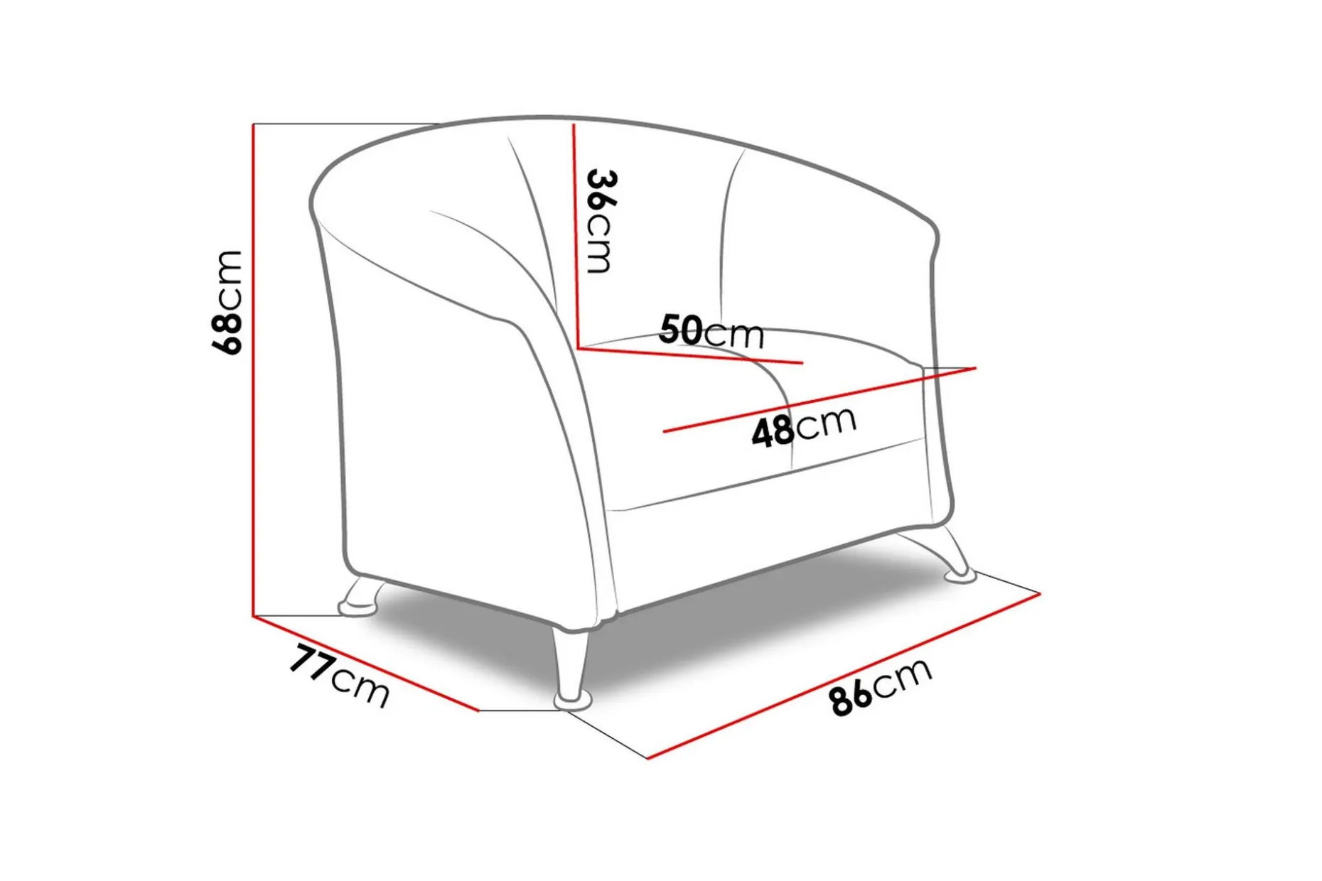 Olier Lenestol 86x77x68 cm