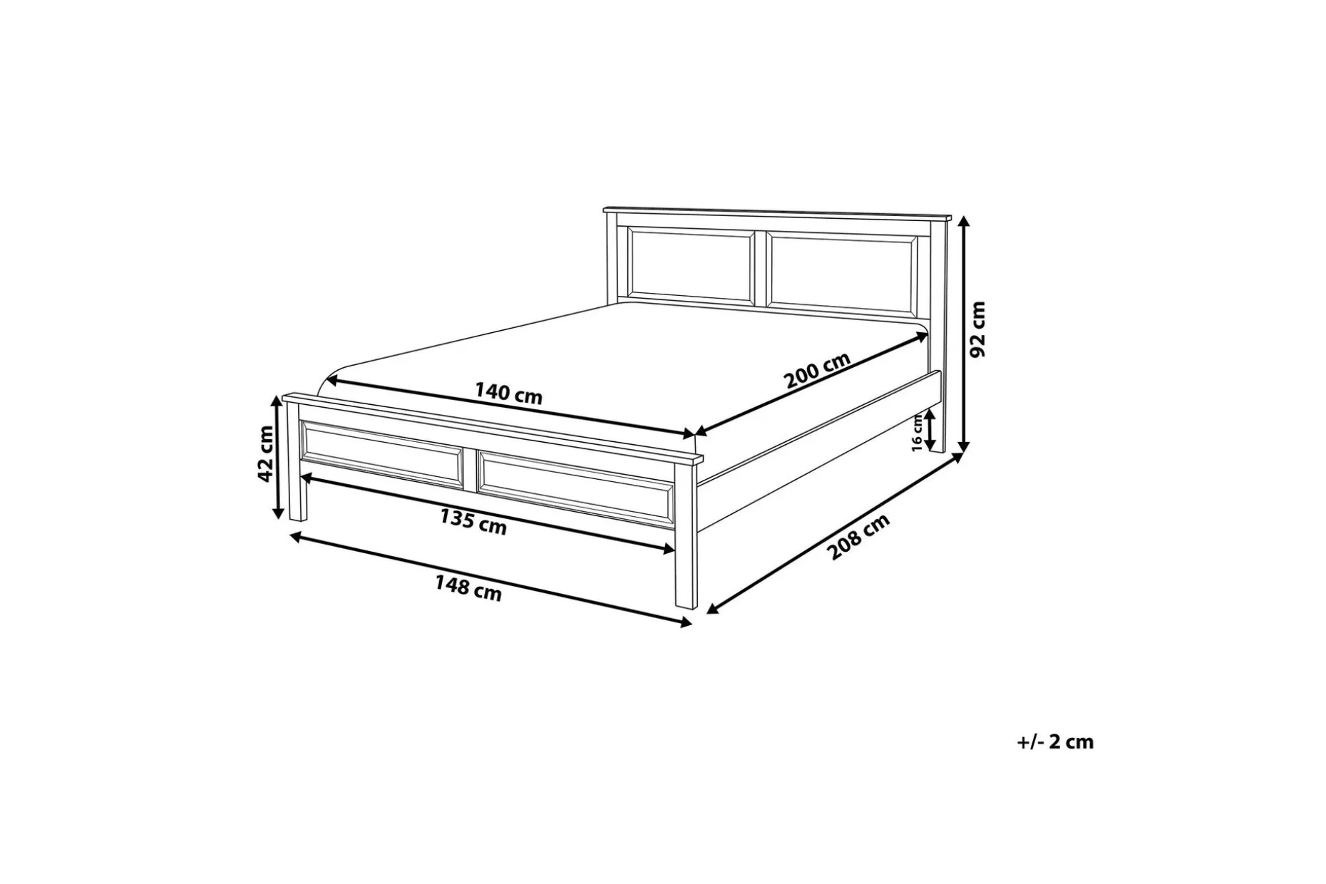 Olivet Dobbeltseng 140 | 200 cm