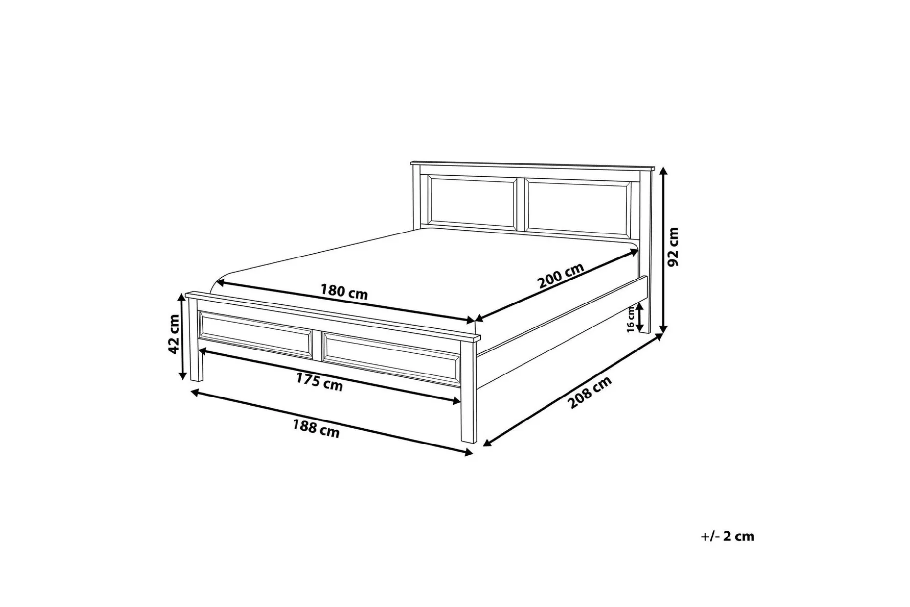 Olivet Dobbeltseng 180 | 200 cm