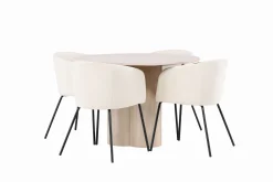 Olivia Matgruppe 110 cm Rund med 4 Berit Stoler