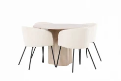 Olivia Matgruppe 110 cm Rund med 4 Berit Stoler