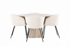 Olivia Matgruppe 110 cm Rund med 4 Berit Stoler