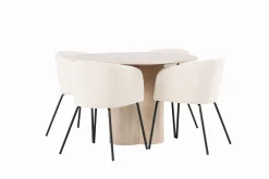 Olivia Matgruppe 110 cm Rund med 4 Berit Stoler