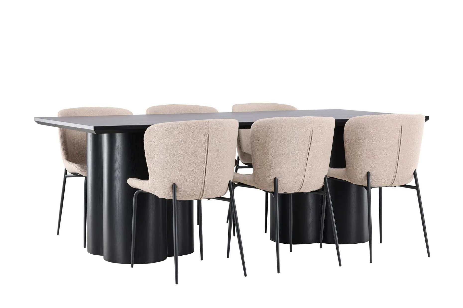 Olivia Spisegruppe 210 cm Rektangulær med 6 Modesto stoler