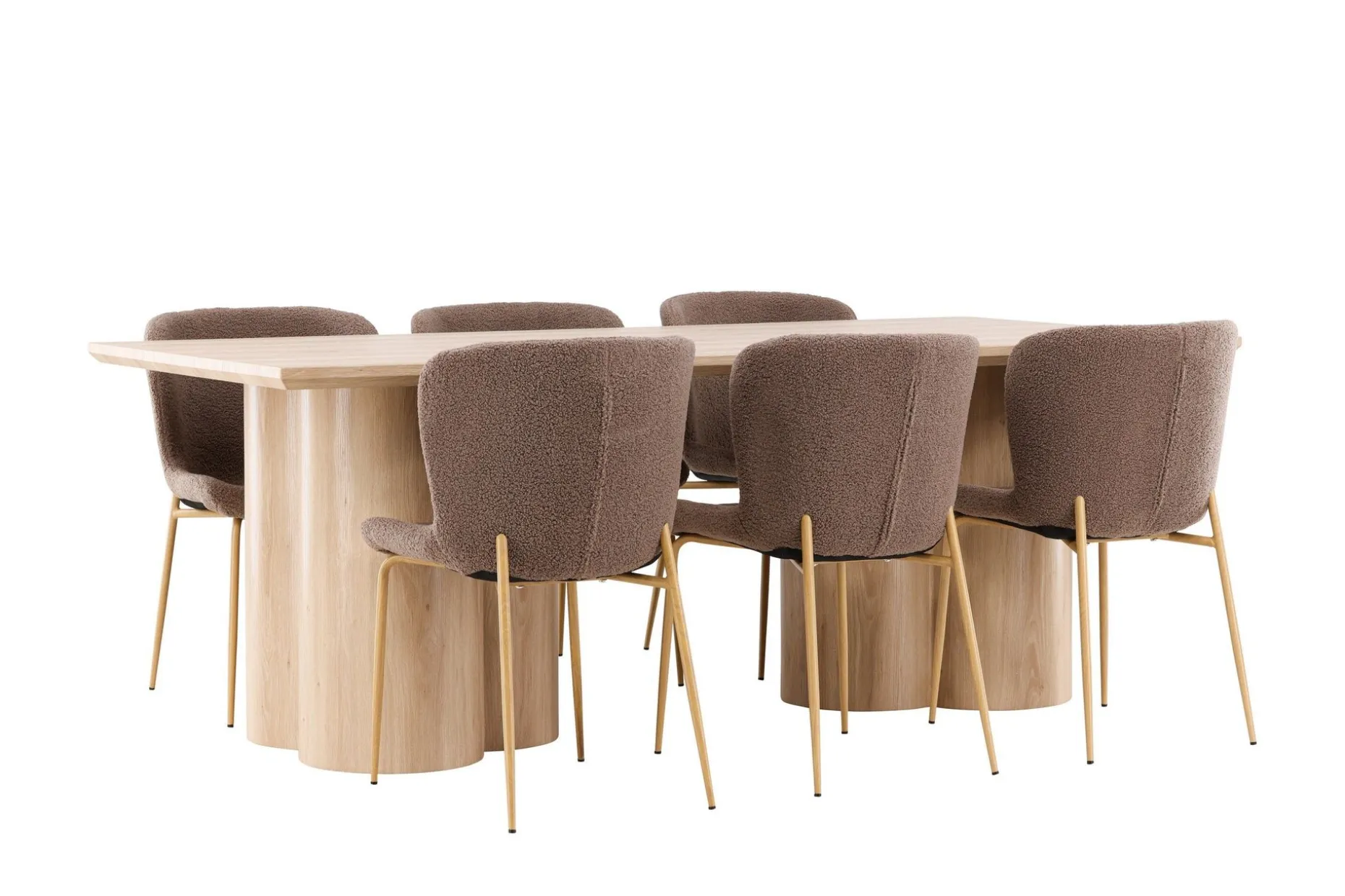 Olivia Spisegruppe 210 cm Rektangulær med 6 Modesto stoler