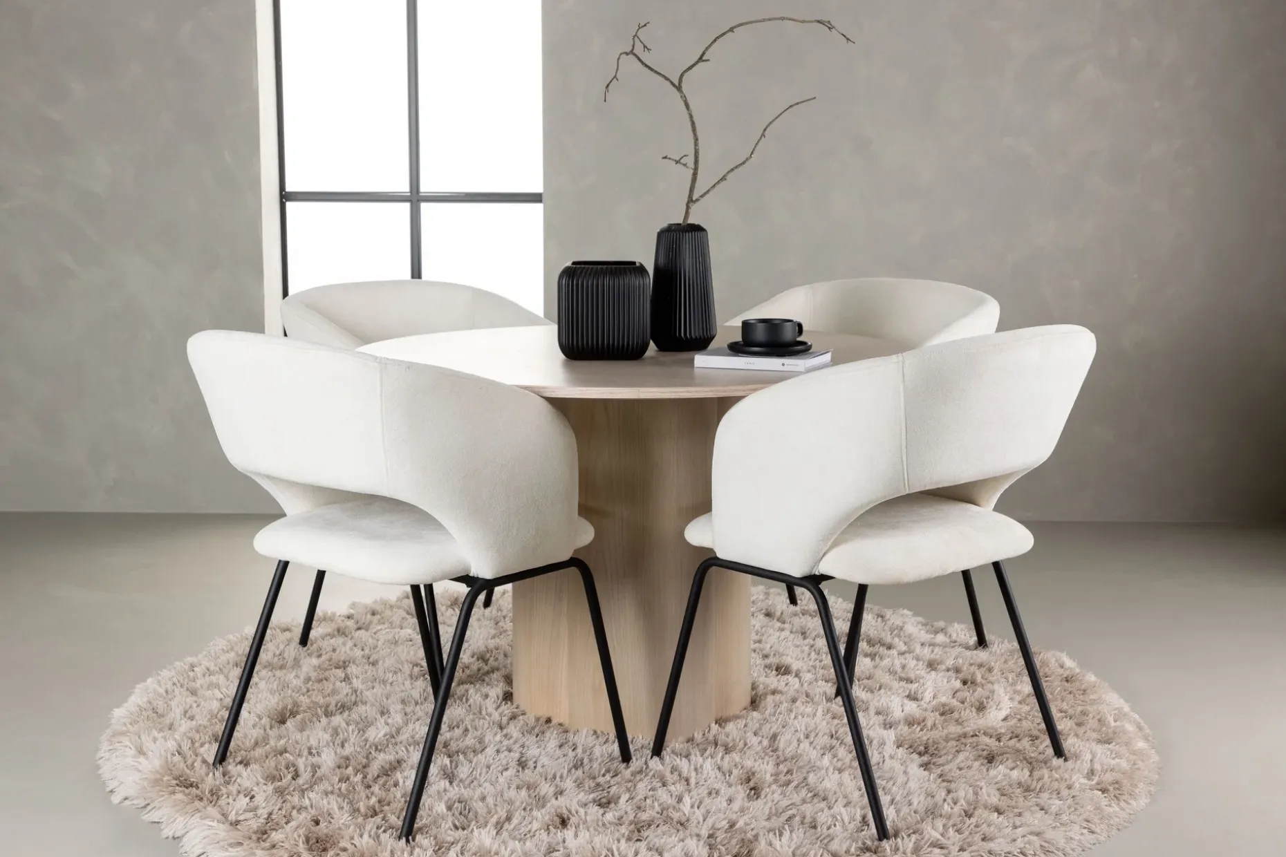 Olivia Spisegruppe 110 cm Rund med 4 Day Stoler