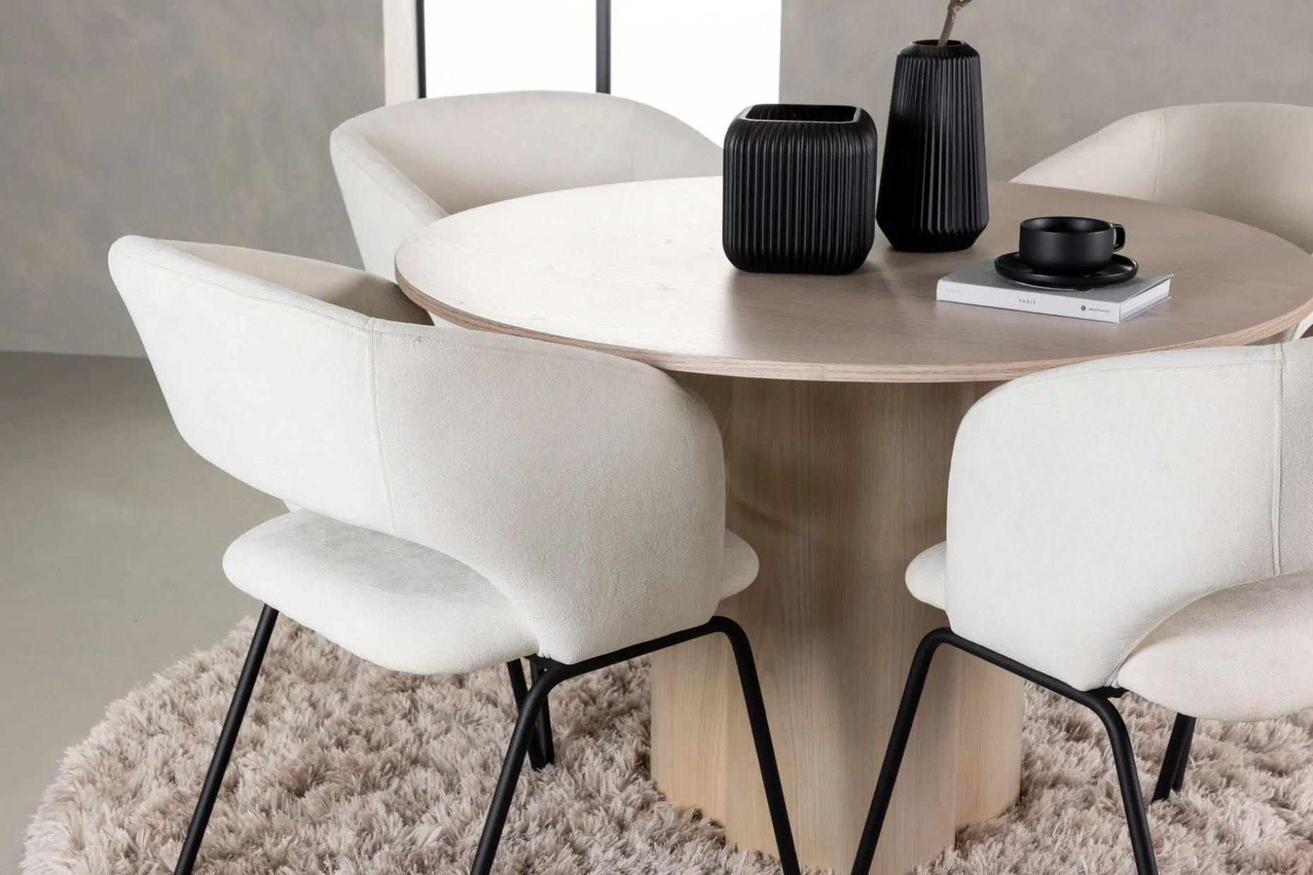 Olivia Spisegruppe 110 cm Rund med 4 Day Stoler