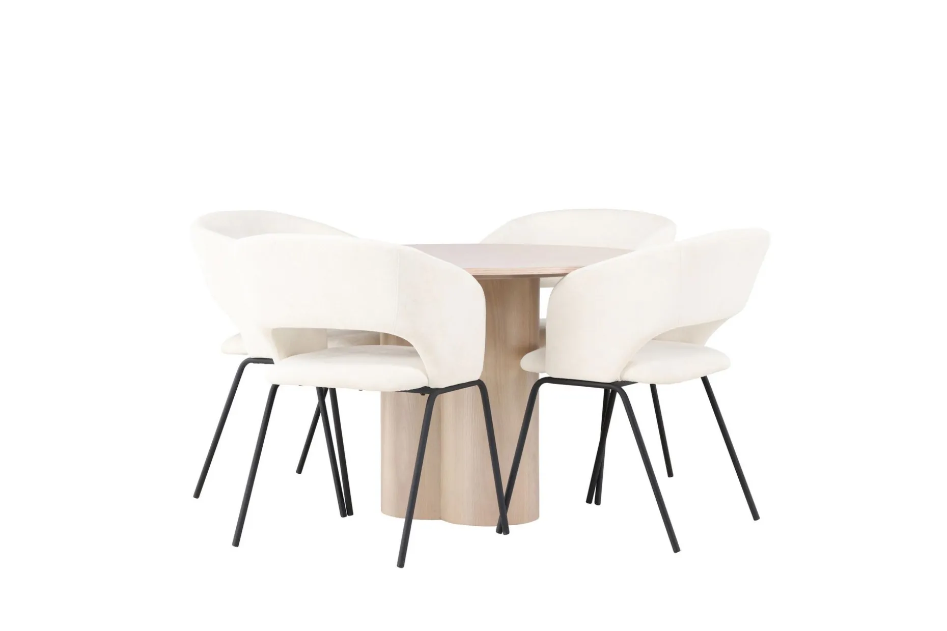 Olivia Spisegruppe 110 cm Rund med 4 Day Stoler