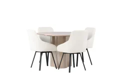 Olivia Spisegruppe 110 cm Rund med 4 Rosie Stoler