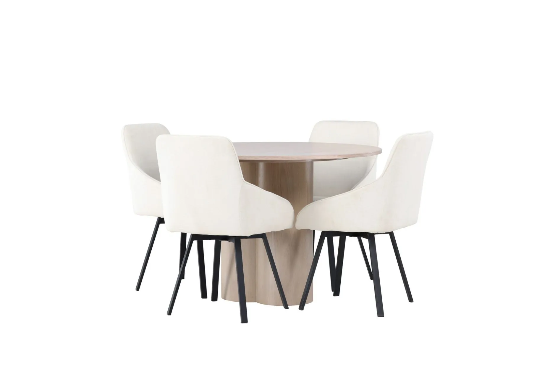 Olivia Spisegruppe 110 cm Rund med 4 Rosie Stoler